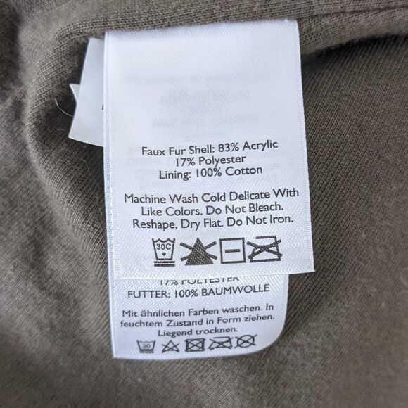 Eddie Bauer Brown Faux Fur Vest Women's Small - Picture 6 of 7